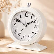 1個復古青銅金屬鬧鐘，無滴答聲，模擬床頭鐘附睡眠模式與柔和夜燈，電池供電桌上裝飾禮物，適合深睡者 - 多色 - 查看 16
