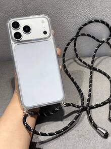 Luxury Clear Transparency Adjustable Crossbody Rope Phone Case Compatible With IPhone 17Pro Max 17 16 15 14 13 12 11 Pro Max 16 Plus Fashionably Simple Shockproof Back Cover - Clear - View 2
