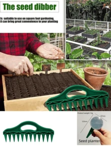 Seed Planter With Punching Holes, Specialized For Canola Seed Planting, Canola Seed Planter, Manual Vegetable Seedling Hole Puncher, Multi-Functional Small Flower And Vegetable Gardening Tool Seed Planter - A - View 2