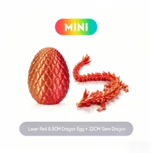 1/2件 3D列印關節式龍蛋裝飾品附禮品袋，高精度水晶雕刻收藏雕塑，現代居家辦公室裝飾，收藏家理想禮物與聖誕襪填充禮物 - 彩色 - 查看 13