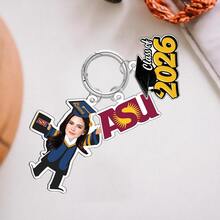 Personalized Senior 2026 Keychain, Custom Photo Graduation Gift, Alumni Keychain - Multicolor - View 3
