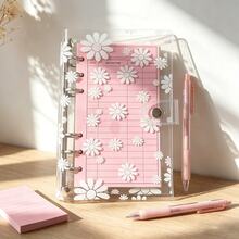 A6 Flower Transparent PVC Binder With 12 Envelopes, Budget Envelopes In 12 Colors Optional, Durable & Stylish 6-Hole Storage Organizer For Organizing Notes, Finances And Savings Challenges - Binder With 12 Envelopes - View 4
