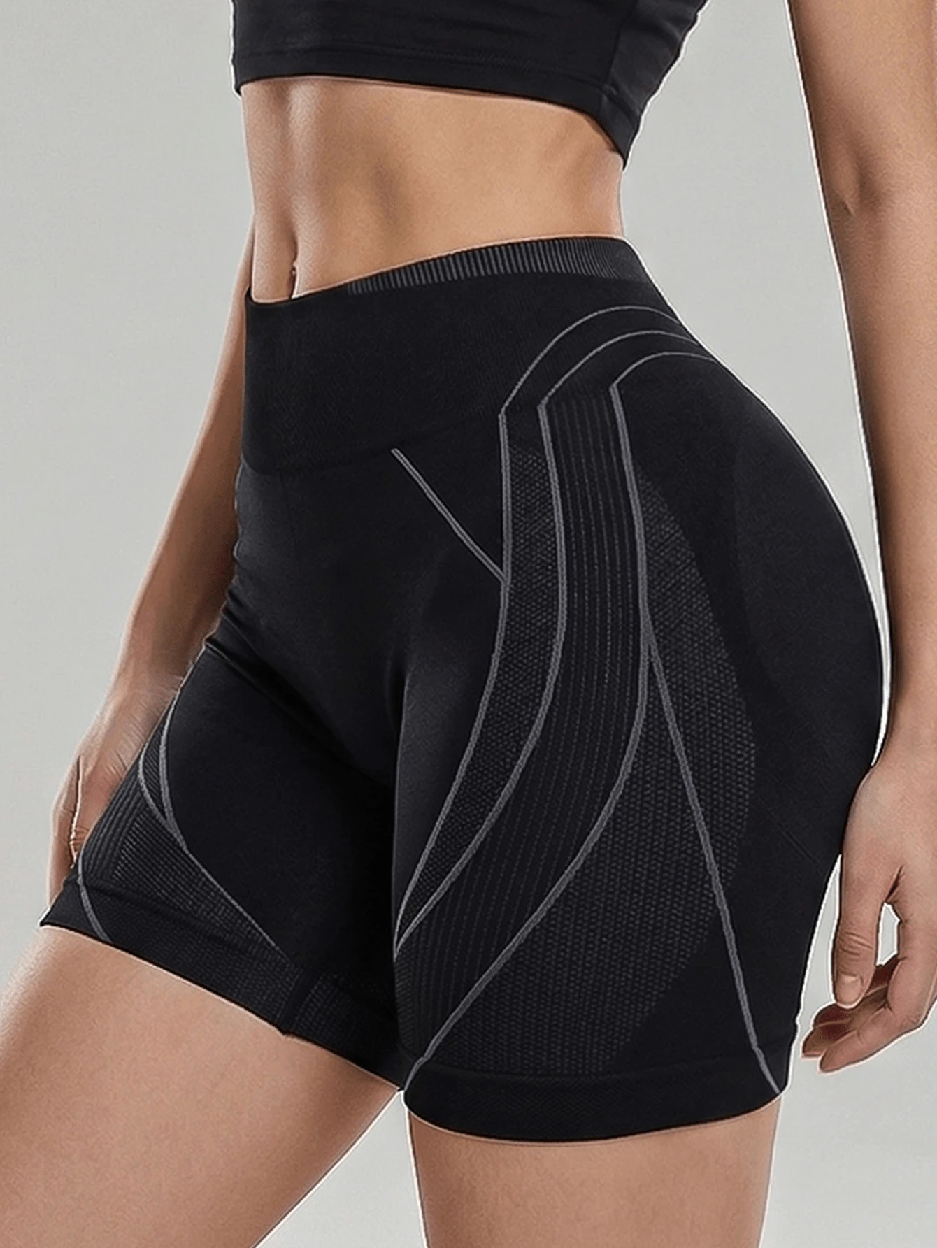 ZULIZ High Waist Slimming Shorts, Invisible Lifting Tight Shorts, Curve Design Cycling Shorts (For Women), Women's Boyshort Panties, Waist Slimming Belt, Plus Size Curve Design Shorts, Tight Shorts, Pickleball Shorts Set For Women - Black - View 1