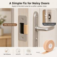 自粘泡沫门闩胶带，2.5厘米 x 5米 可裁剪，降低门关闭噪音 - Door Latch Foam Tape - 查看 1