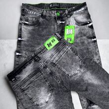 Men's Slim Fit Player Jeans With Elastane, Modern Style, Stonewashed, Streetwear Style. - J/02 - 查看 6