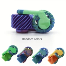 1pc Finger Spinner Keychain | Portable Stress Relief Mini Fidget Toy, Suitable For Office, High Pressure Groups, Stress Relief Tool, Convenient To Carry, Birthday/Holiday Gift, Hanging On Backpack/Keys, Plastic Material - Multicolor - View 14