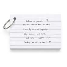 5 piezas Tarjetas en blanco portátiles con anillos sueltos, tarjetas de índice mini coloridas para aprendizaje de vocabulario, memo y planificación diaria, tarjetas de memoria de bolsillo, tarjetas de palabras de aprendizaje de 3 pulgadas, adecuadas para estudiantes y uso de oficina, se pueden colgar en bolsas - Unitalla - Ver 5