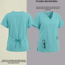 Unisex Scrub Set Surgical Uniform Pajamas Cool Mesh - Green - View 6