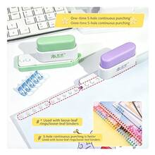 1 Stück 5-Loch Locher: Büro-Organizer Gadget, geeignet für Notizbücher und Aktenablage, tolles Geschenk für den Schulanfang, ideal für Büro und Studium - Einzelstück - Übersicht 1