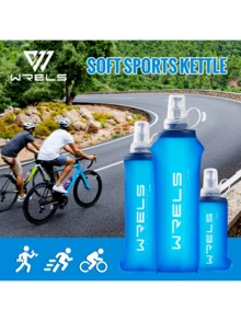 WRELS 1件 150/250/500ML輕量可折疊咬嘴馬拉松運動水壺，無味冷水瓶，熱壓製工藝製造 - 彩色 - 查看 11
