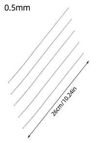 5pcs Stainless Steel Beading Needles, 10.2 Inches Long, 0.4mm-0.8mm Size - Side Open Design For Easy Threading, Suitable For Smooth Beading And Sewing Projects, Durable DIY Craft Tool, Sewing Thread - Silver - View 11