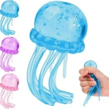 Đồ chơi bóp hình sứa mềm dẻo - Đồ chơi giảm căng thẳng, siêu mềm dẻo, phù hợp cho người lớn, quà tặng lý tưởng cho lễ Phục sinh và sinh nhật. - Nhiều màu - Xem 6