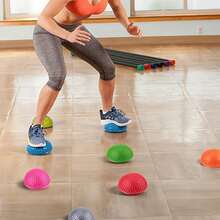 4pcs Half Round Durian Ball PVC Inflatable Half Round Yoga Ball Massage Point Fitness Balance Ball, Multiple Colors Available - 4-pack - View 7