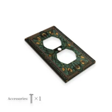 1 pieza Cubierta decorativa de plástico para interruptor de luz y toma de pared de 1 o 2 enchufes, estilo bohemio, para uso eléctrico, cocina, hogar, oficina - Multicolor - Ver 12