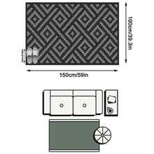 1pc Nordic Modern Classic Geometric Rhombus Pattern Outdoor Rug/Carpet/Area Rug/Doormat, Suitable For Entryway, Balcony, Garden, Outdoor, Patio, Living Room, Soft And Machine Washable, Home Decor - Multicolor - View 16