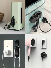 2 buah Pengatur Kabel Listrik, Desain Tanpa Bor, Pemasangan Mudah, Cocok untuk Kabel Data, Kipas Angin Listrik, Pengering Rambut, Berbagai Peralatan Rumah Tangga, Pengelolaan dan Penyimpanan Kabel. Produk Plastik - beraneka warna - View 5