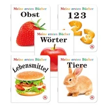 Bộ 10 cuốn bách khoa toàn thư tiếng Đức mang tên "Cuốn sách tiếng Đức đầu tiên của tôi", bao gồm nhiều loại đồ vật khác nhau và được dùng làm tài liệu nhập môn học tiếng Đức. - Nhiều màu - Xem 5