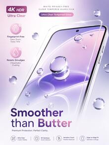 2pcs Blue Light Blocking Tempered Glass Screen Protector, Full Coverage, Case Friendly, Fit For IPhone 17 Pro Max, 13/14/15/16/17 Pro/Pro Max/16 Plus/16/17e Series - Mauve Purple - View 3