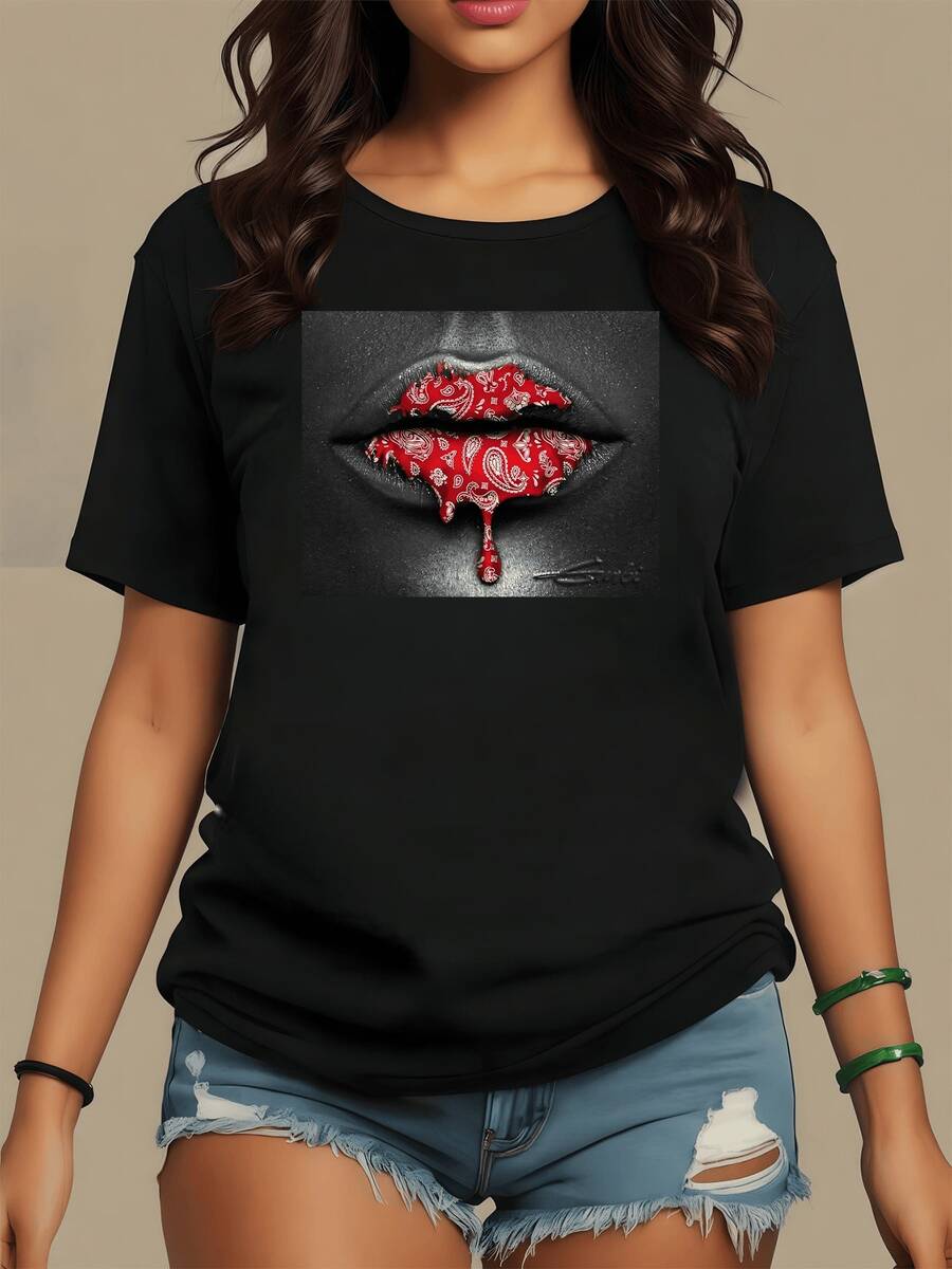 A Symbol Of Freedom Depicting A Rising Sun Surrounded By Birds In Flight, Conveying Positive Energy And Hope. Modern Casual Women's T-Shirts For Everyday Wear. - 黑色 - 查看 1