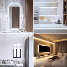 3-60Ft Decorative LED Strip Lights, 3 Color Temperatures Warm White/Natural White/Cool White, USB Powered, Cuttable, Dimmable, With Button On-Off For Bedroom, Stairs, Wardrobe, Mirror, Living Room Decor, Festival Party - Three Color Temperatures - View 11
