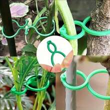 Bộ dụng cụ hỗ trợ cây trồng trong vườn 100 món: Kẹp giàn leo, giá đỡ cây leo, dây thừng gai, dây buộc cáp, dụng cụ cố định cây cà chua, giá đỡ cây leo đa năng. - 300 cái - Xem 6