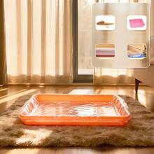 20/50pcs Pet Cage Litter Mat, Rabbit/Bird Cage Disposable Plastic Tray Liners, Cat Litter Bags, Dog Potty Training Pads, Cleaning Mat Covers - White - View 4
