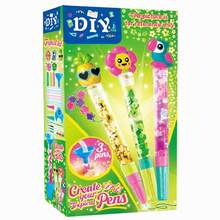 DIY Magic Sand Pen Craft Set, Detective And Spy Themed STEM Interactive Learning Educational Toy, Creative Birthday Gift - 綠色圖案隨三隻裝 - 查看 6