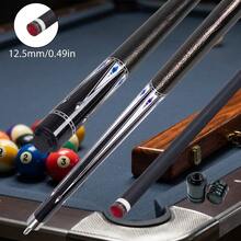 Carbon Fiber Pool Cue, 2 Pieces Billiard Cue Stick, 12.5mm Tip, 146cm, Practice & Beginners - Multicolor - View 3