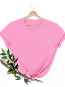 [Disney Official Authorization] Disney Authentic, Licensed, New Women's Casual Ribbed Crew Neck Short-Sleeved T-Shirt With Minnie Mouse Ears Print. Versatile And Retro Style, Suitable For Spring, Summer, And Autumn. Available In Sizes XS-XXL.Made From Soft, Comfortable, And Durable Pure Cotton, This Is An Ideal Choice For Spring And Summer. This Crew Neck T-Shirt Is Suitable For Various Occasions, Including Everyday Wear, Shopping, Parties, Travel, And Gatherings, And Also Makes A Thoughtful Gift. - 粉色 - 查看 2