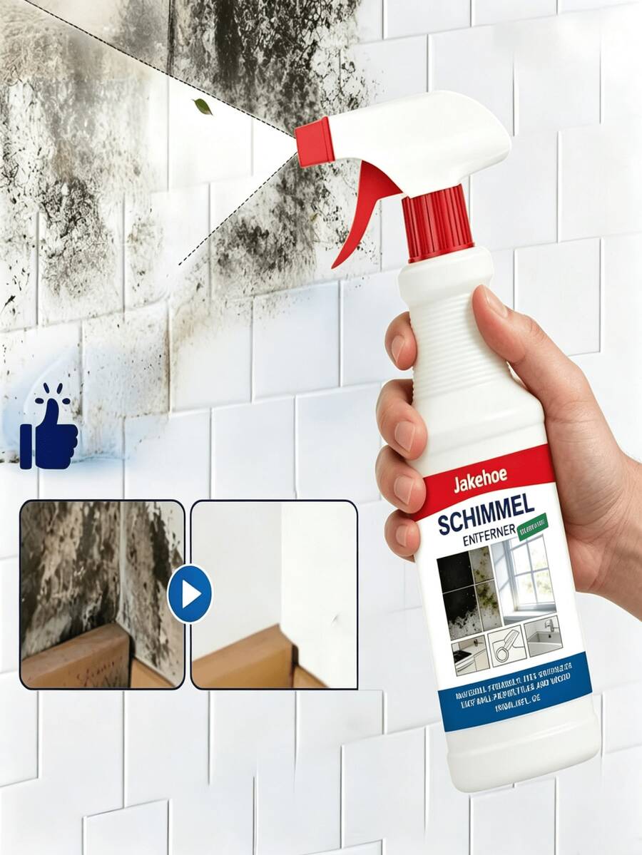 jakehoe Eliminador de moho - Eliminación suave de manchas de moho, reducción de olores, ambientador para azulejos, paredes, uso doméstico. Elimina eficazmente el moho negro en papel tapiz, revestimientos de pared y azulejos.