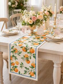 1pc Natural Linen Blend Table Runner, Versatile Table Runner Suitable For Spring/Summer Events, Weddings, Daily Kitchen Use, Outdoor Picnics And Parties, Fits All Seasons Dining Table Decor - Multicolor - View 9