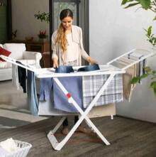 Tendedero Plegable conAlas, 20 Metros de Superficie de Tendido,Hecho de Resina Resistente al Sol y a laIntemperie, 180 x 108 x 55 cm - B - Übersicht 2