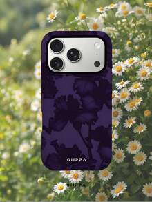 GIIPPA 1pc Deep Purple Background With Iris Flower Pattern Design, Phone 17 Pro Max Phone Case, Compatible With Phone 16 Pro Max, 15 Pro Max, 14 Pro Max, Korean-Style High-End Fashionable And Interesting Phone Case, Compatible With 11/12/13/14/15/16 Pro Max Plus, Elegant Design Suitable For Both Men And Women, Perfect Gift For Girlfriend On Easter, Wedding Season And Birthday! - Multicolor 2 - View 7