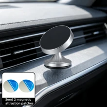 360° Rotatable Magnetic Adhesive Phone Holder, Vent Magnetic Phone Holder, Strong Metal Magnet, Suitable For All Smartphones, Vehicle Storage Organizer, Dashboard Accessory, Streamlined Design, Fashionable Accessory, High-Quality Material, Rotatable Holder, Smartphone Holder, Road Traveler, Car Owner - Car Phone Holder - View 13