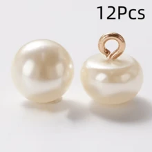 6/12/20Pcs Fashion Colorful Pearl Buttons, Multi-Functional Pearl Buckles, Tailor Shop Buttons, Suitable For Cheongsam, Dresses, Shirts, Knitwear, Wedding Dresses, Hanfu Copper Shank Hand-Sewn Buttons - Multicolor - View 13