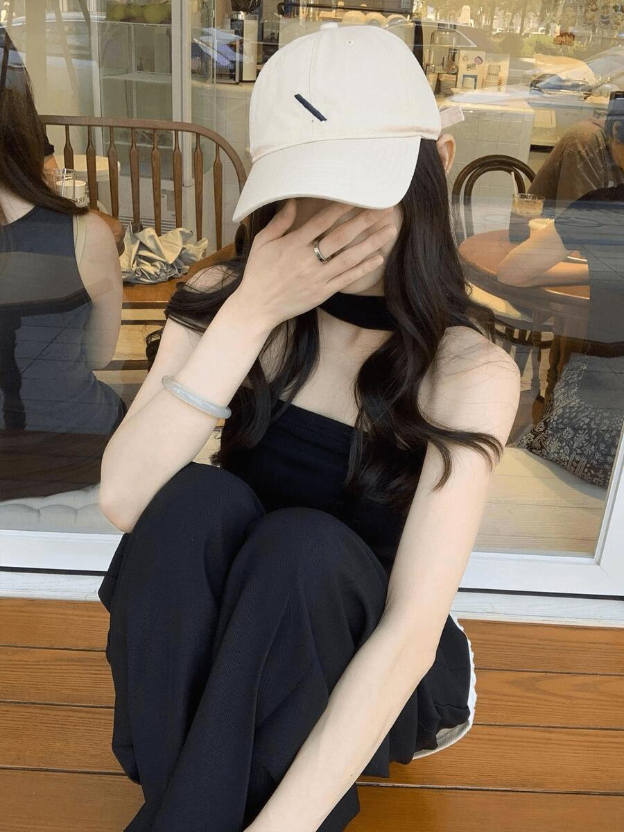1件装 女士字母刺绣可调节休闲棒球帽 适合户外佩戴 柔软舒适 简约透气 街头音乐节 Y2K 节 返校季 秋冬季礼物 音乐节 - 彩色 - 查看 1