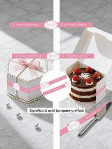 100pcs Pink Handmade Sealing Stickers, Tamper-Evident Packaging Labels, Suitable For Baking Bags, Cookie Boxes, Candy Snack Bags, Party Gift Packaging, Gift Wrapping, Dessert Table Supplies - Packaging Sealing Sticker - View 6