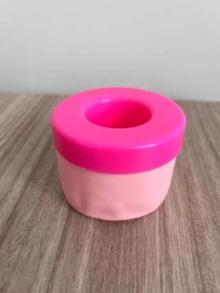 1 khuôn silicon màu hồng, cầm tay, bền, chống dính. - Hồng - Xem 5