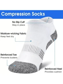 24 pares de nuevos calcetines cortos para hombres en negro, blanco y gris, calcetines deportivos de punto fino, transpirables y de secado rápido, calcetines cortos duraderos, calcetines invisibles para hombres - Multicolor - Ver 3