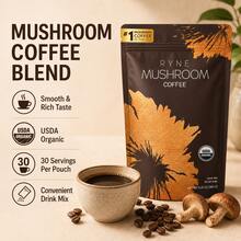USDA Organic Mushroom Coffee Powder 3‑Pack Bulk Set 30 Servings Per Bag Daily Clean Energy Mental Focus Immune Health Morning Wellness Ritual Functional Drink Supplement - 60 Servings - View 2