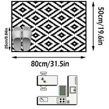 1PC Rug, Carpet, Area Rug, Door Mat, Nordic Modern Classic Geometric Diamond Pattern Outdoor Rug, Suitable For Entrance, Balcony, Garden, Outdoor, Yard, Living Room, All Seasons Soft Machine Washable Rug Mat, Home Decor - Multicolor - View 17