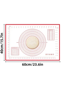 1 Piece 60*40/70*50 Dough Kneading Mat, Baking Mat, Pie Crust Mat, Rolling Mat With Non-Stick And Anti-Slip Surface, Featuring Clear Measurement Markings-Easy To Clean, Washable, Suitable For Rolling, Kneading, And Dumpling Wrapper Making - Multicolor - View 11