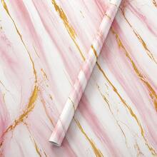 1 Roll Pink Gold Marble Roll Peel And Stick Wallpaper, Removable Self-Adhesive Waterproof Oil-Proof Contact Paper, Easy To Clean Scratch Resistant Wall Decor For Drawer Shelf Liner Kitchen Backsplash Bathroom Home Decor - Powdered Gold - View 13