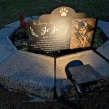 1pc Customized Dog Memorial Stake, Personalized Dog Photo Plaque, Outdoor Pet Gravestone, Condolence Gift, Pet Portrait Gift, Metal Garden Tribute - Multicolor - View 8