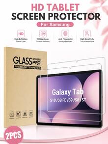 2pcs 9H Hardness High-Definition Screen Protector Film For Samsung Galaxy Tab S9 11-Inch 2023 Model / S8 11-Inch 2022 Model / S7 11-Inch 2020 Model, Accessories For Galaxy -X710/X700/T870 Tablet - White - View 1