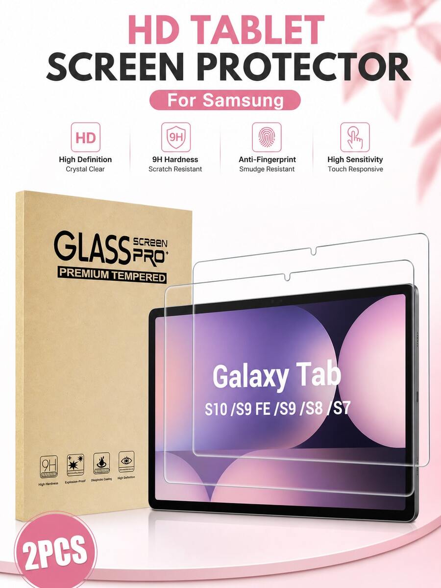 2pcs 9H Hardness High-Definition Screen Protector Film For Samsung Galaxy Tab S9 11-Inch 2023 Model / S8 11-Inch 2022 Model / S7 11-Inch 2020 Model, Accessories For Galaxy -X710/X700/T870 Tablet - White - View 1