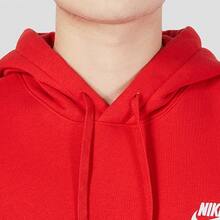 Nike Sportswear Club Logo印花圖案抽繩連帽長袖衛衣 男款 大紅色 - 紅色 - 查看 3