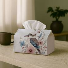 1pc Watercolor Koala & Leaf Pattern Tissue Box Cover - Multifunctional Home Party Decor Tissue Holder - Living Room Bedside Tissue Paper Storage Box - Fits Facial Tissues/Paper Towels/Napkins - Multicolor - View 4