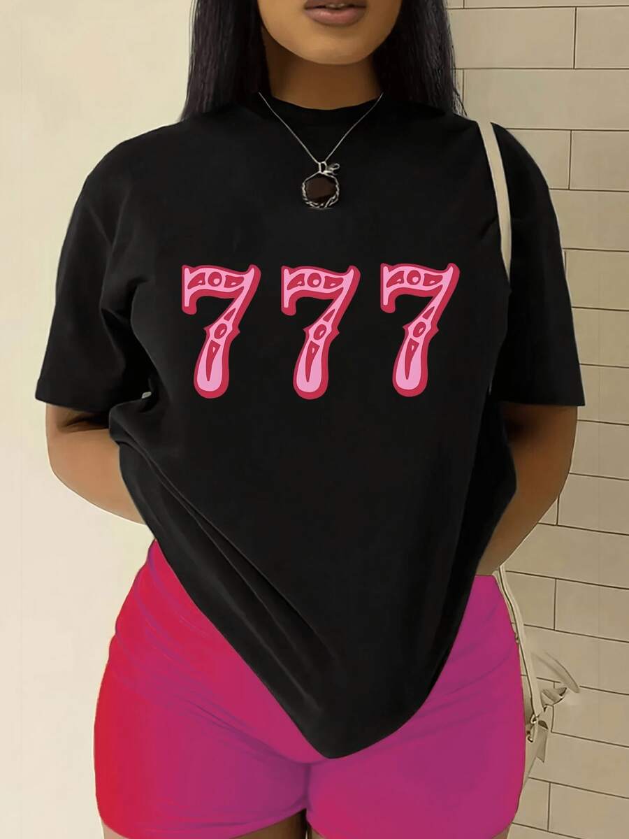 Camiseta Elegante para Mujer | Diseño Retro Único, Suave y Cómodure, Mangas Cortas, Corte Hoado Minimalista, Tejido Transpirable, Ligera, Suave, Perfectara Elegancia Casual, Para Todas las Estaciones, Estilo Casual, Estampado de Dibujo