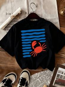 Camiseta básica suave negrara mujer - Camiseta de uste hoado y manga corta compatible con blusa, adecu para uso casual y elegante, lavable a máquina, atuendos diarios cómodos, prenda esencial de ar minimalista (sin transparencia, no-) - Negro - Ver 2